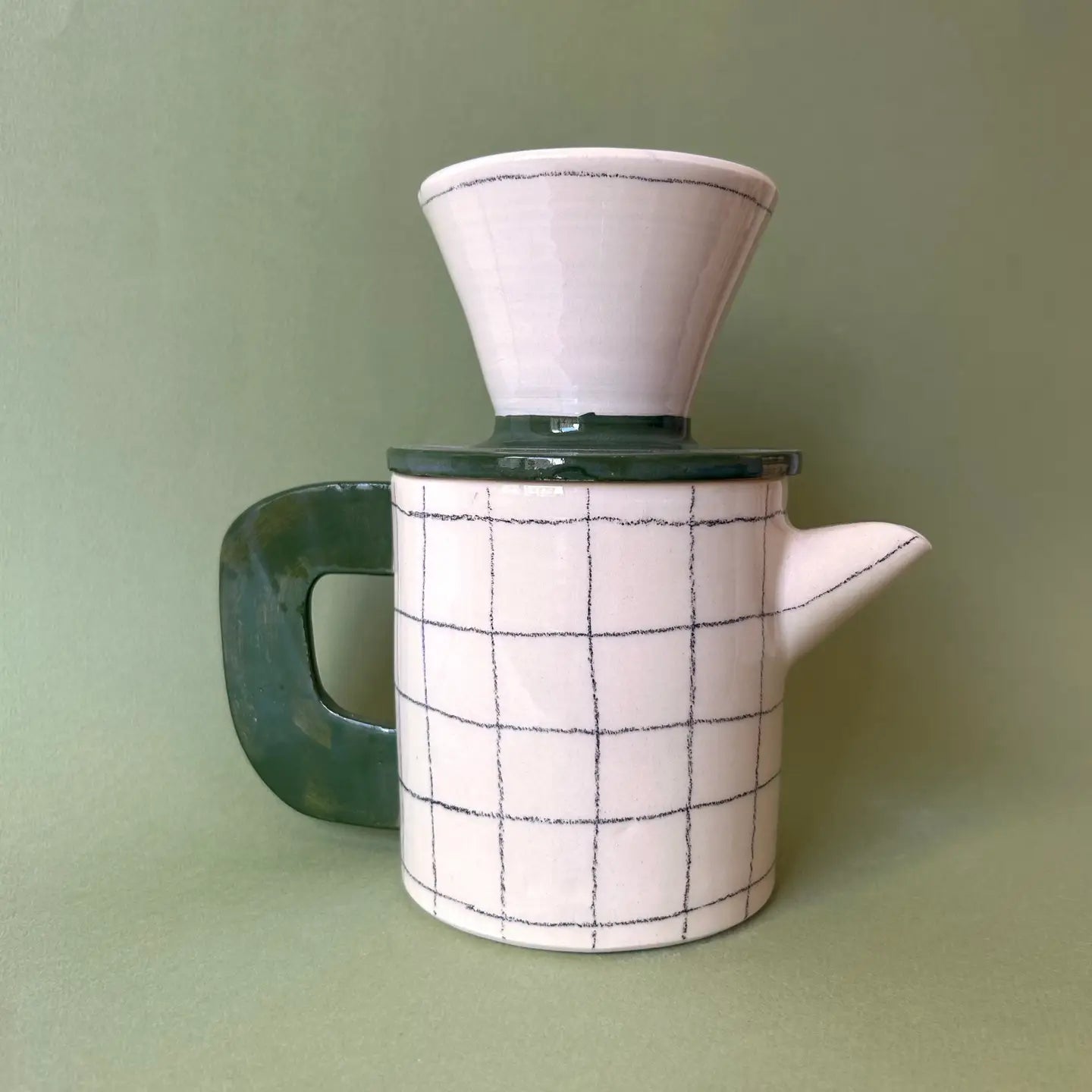 Checkered Coffee Carafe With Percolator