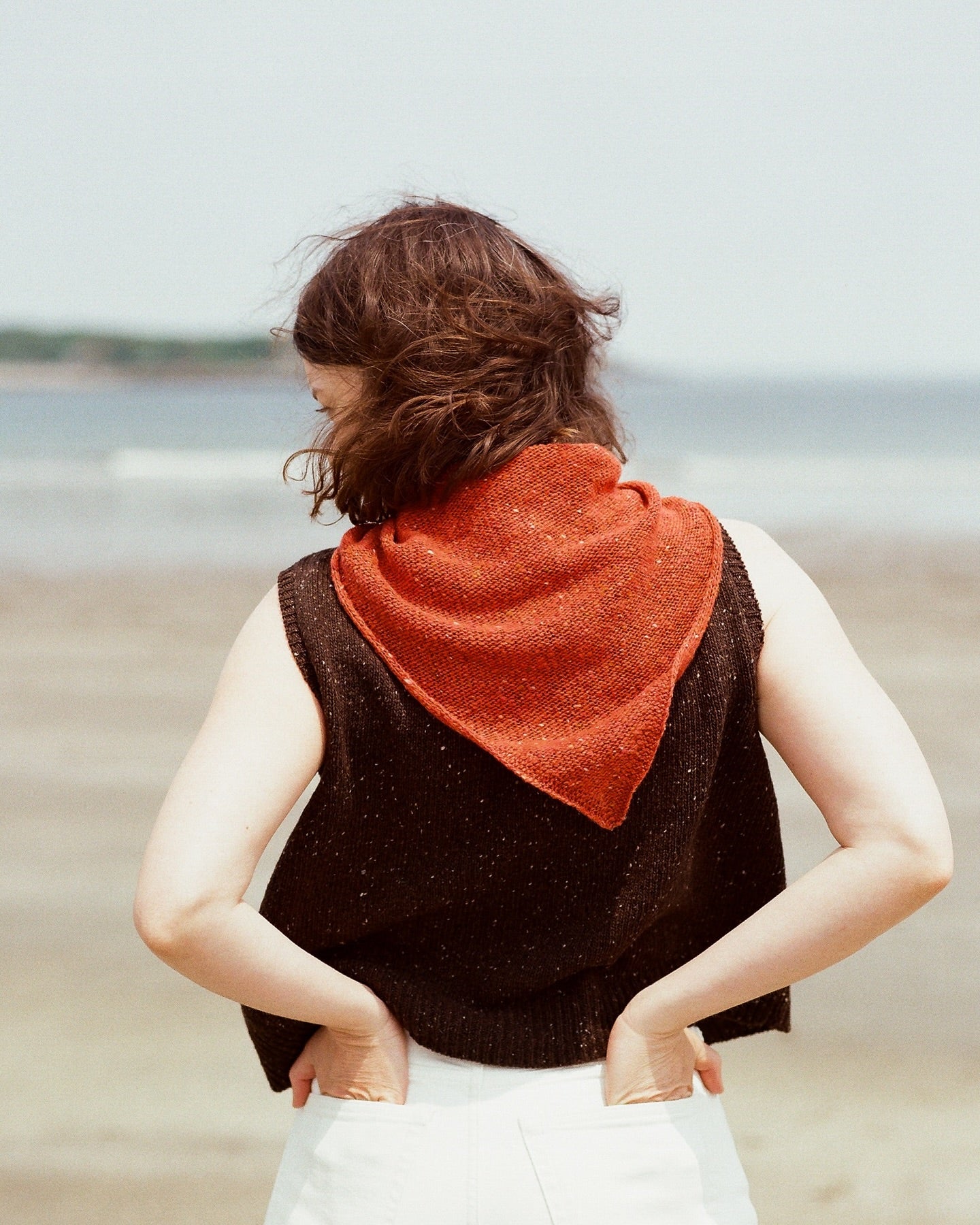 Studio Kelsey | Knit Bandana | Lobster Red
