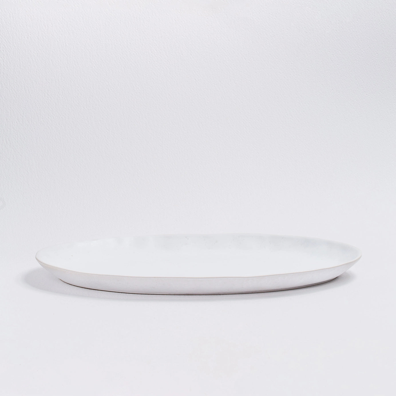 Handmade Oval Serving Platter | White