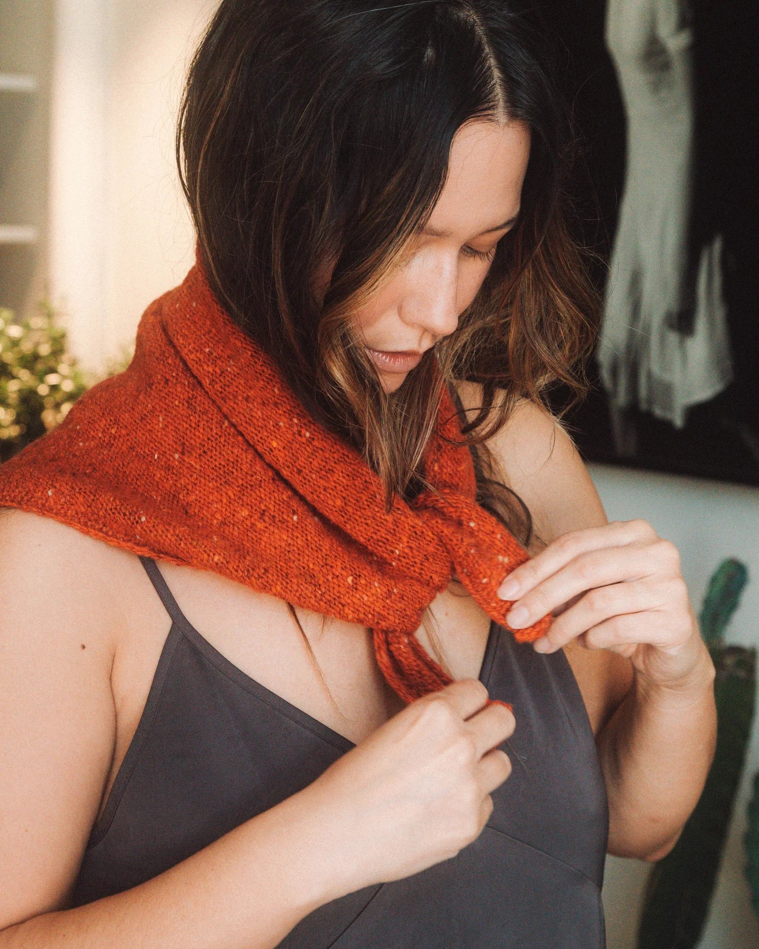 Studio Kelsey | Knit Bandana | Lobster Red
