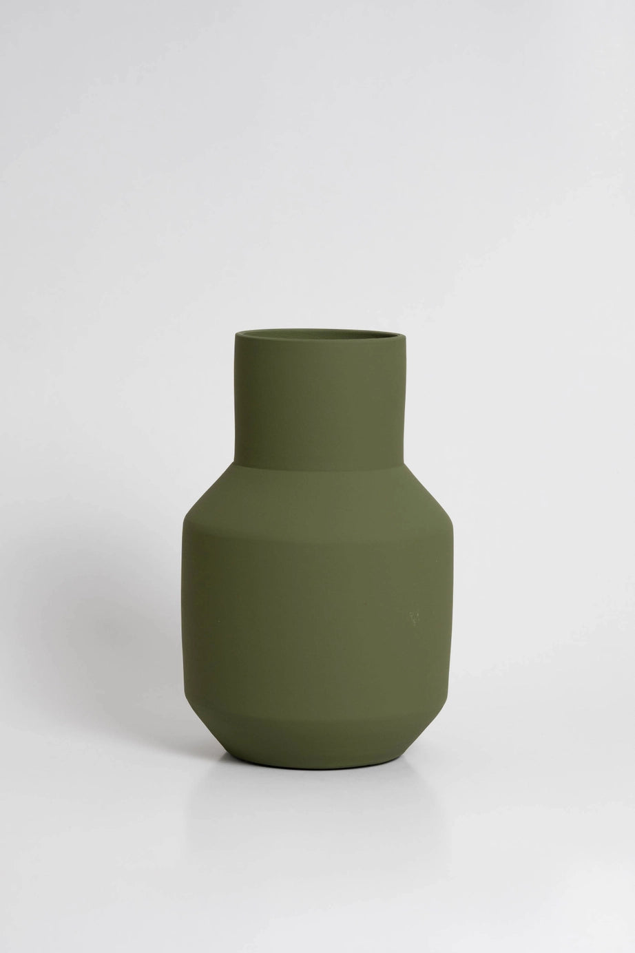 'Sado' Handmade Vase | Olive Green