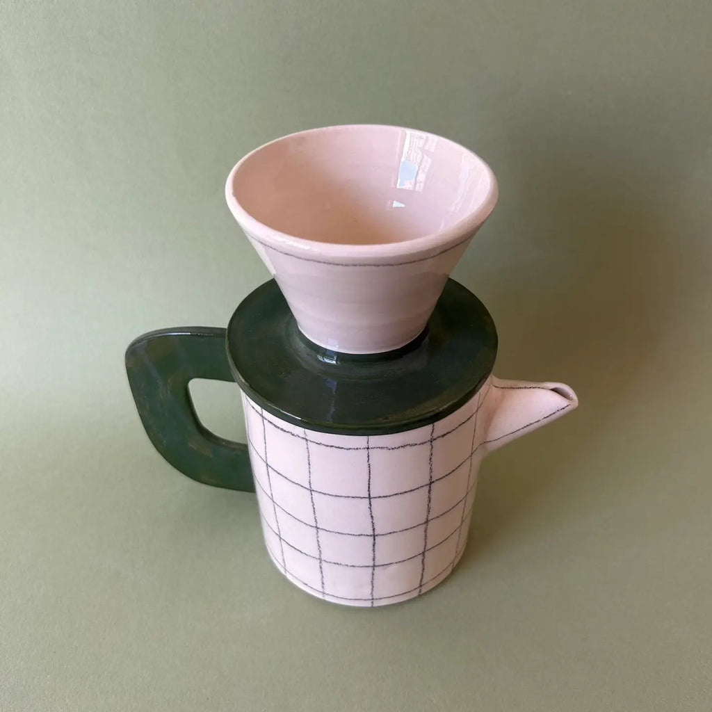 Checkered Coffee Carafe With Percolator