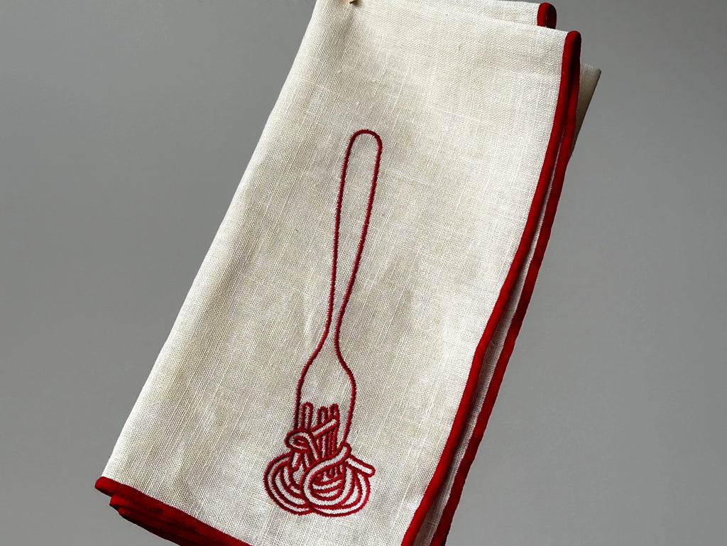 Linen Cotton Napkins | Spaghetti (Set of 2)