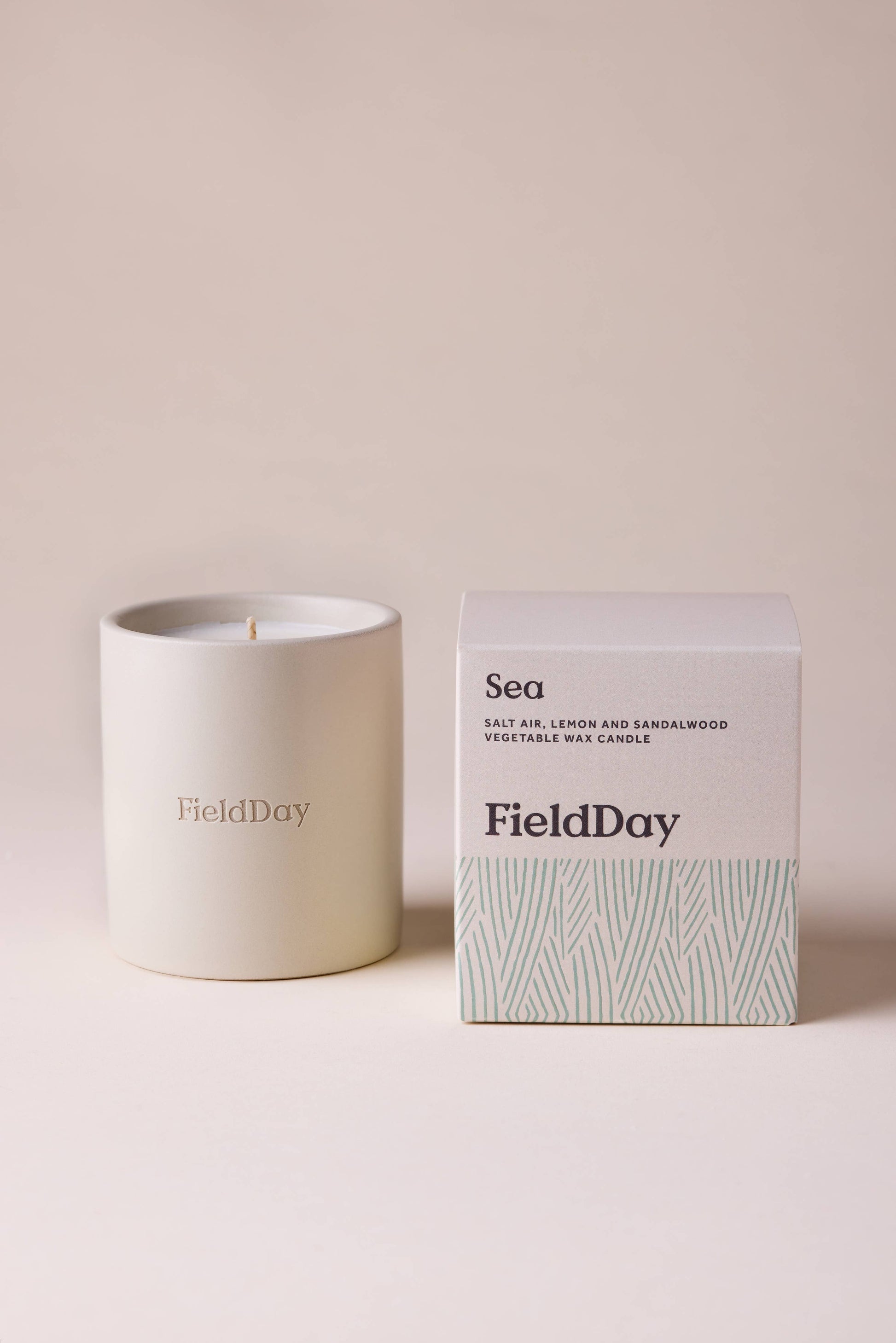 Stoneware Candle by FieldDay | Sea - Salt Air, Lemon and Sandalwood