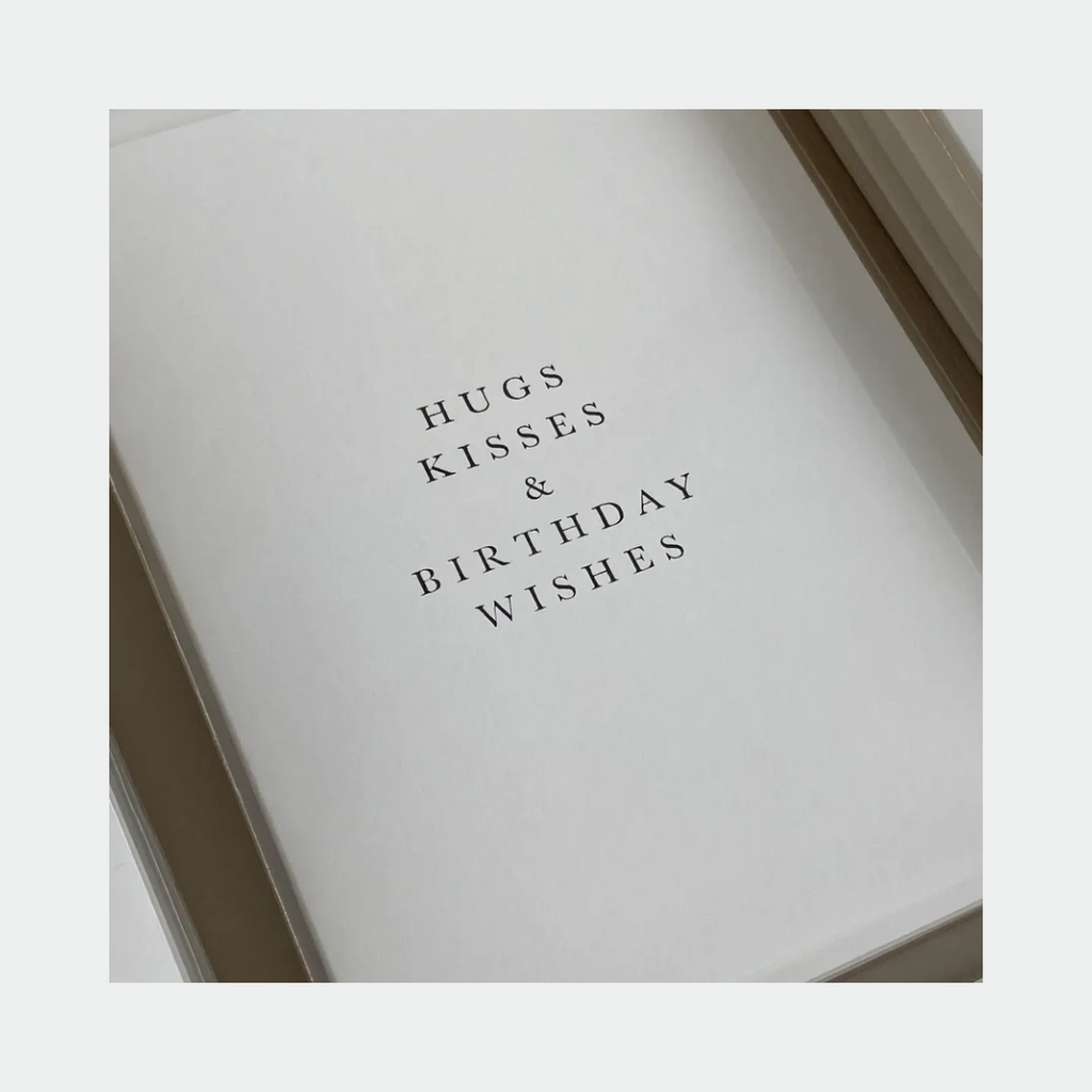Greeting Card / 'Hugs, Kisses & Birthday Wishes'