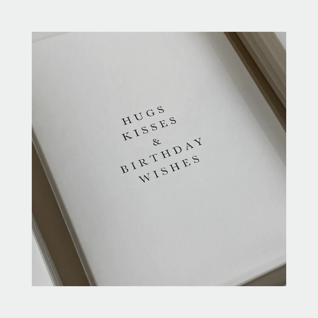 Greeting Card / 'Hugs, Kisses & Birthday Wishes'
