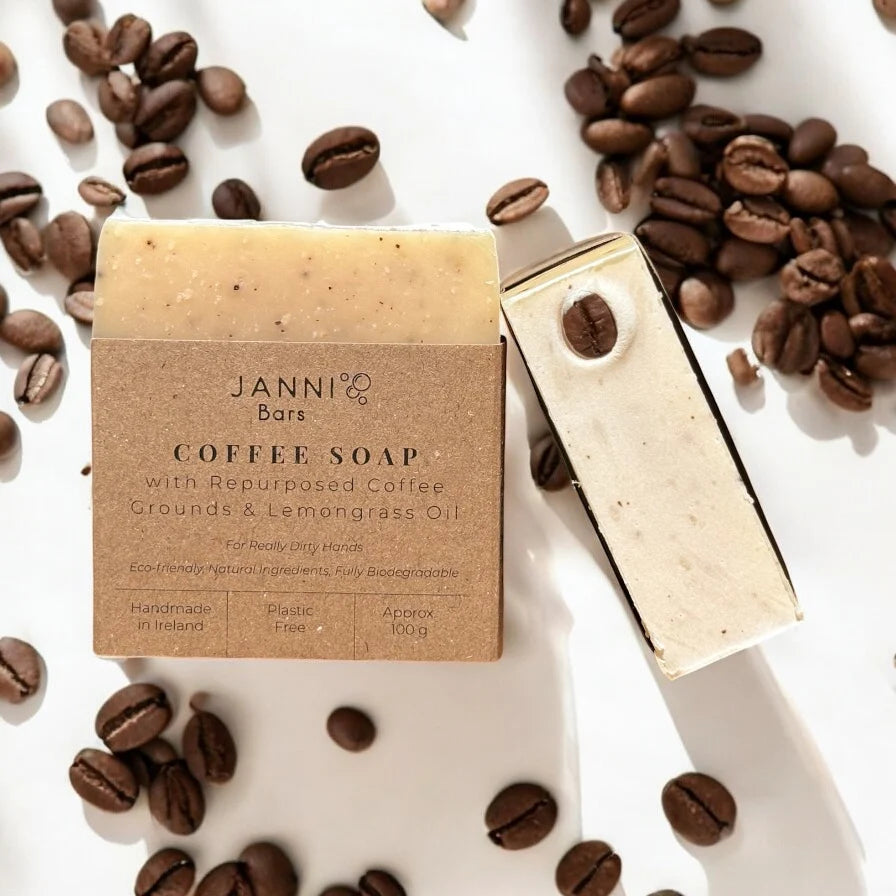 Janni | Handmade Soap | Lemongrass Scrub with Coffee Grounds