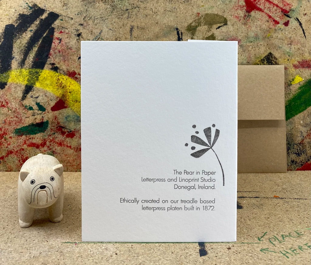 The Pear in Paper | 'Herring Gull' Letterpress Card