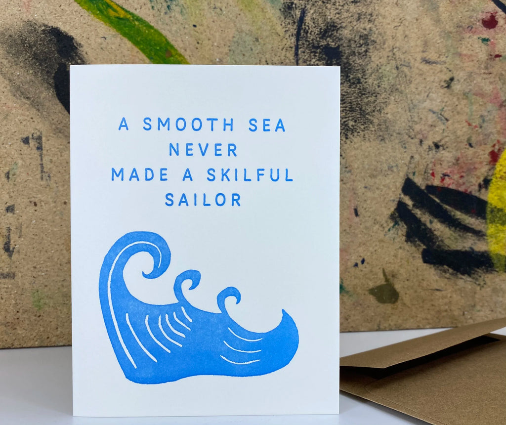 The Pear in Paper | "A Smooth Sea" Letterpress Card