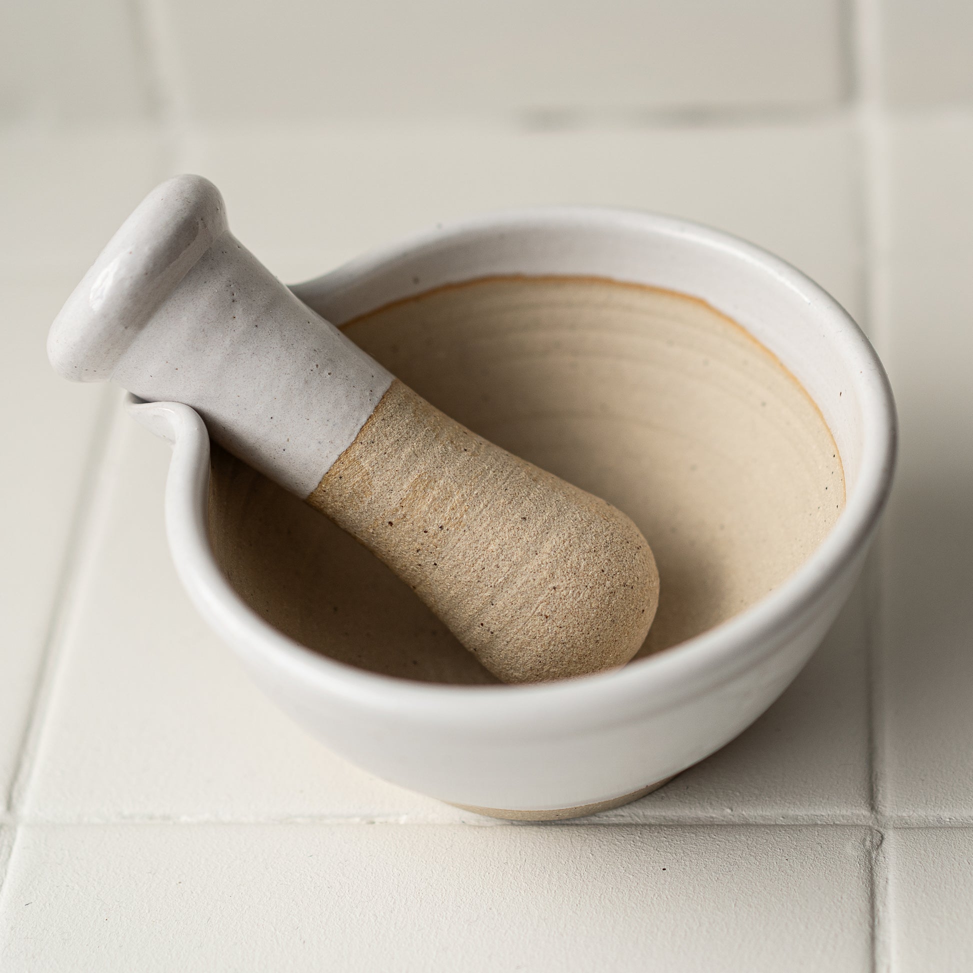 Ballymorris Pottery | Pestle and Mortar | White