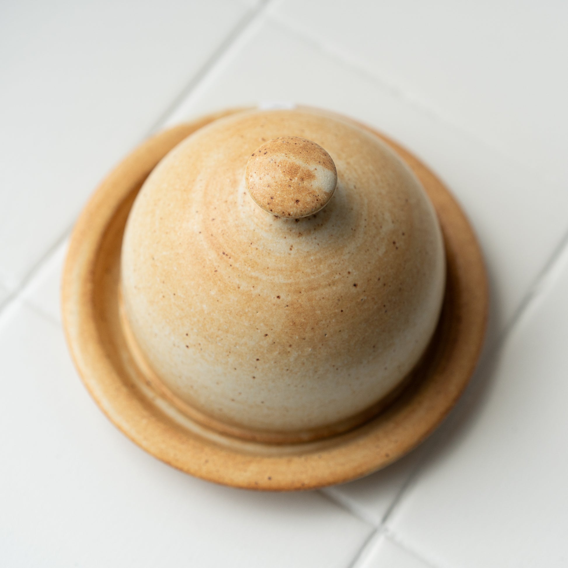 Ballymorris Pottery | Butter Dish | Rustic Tan