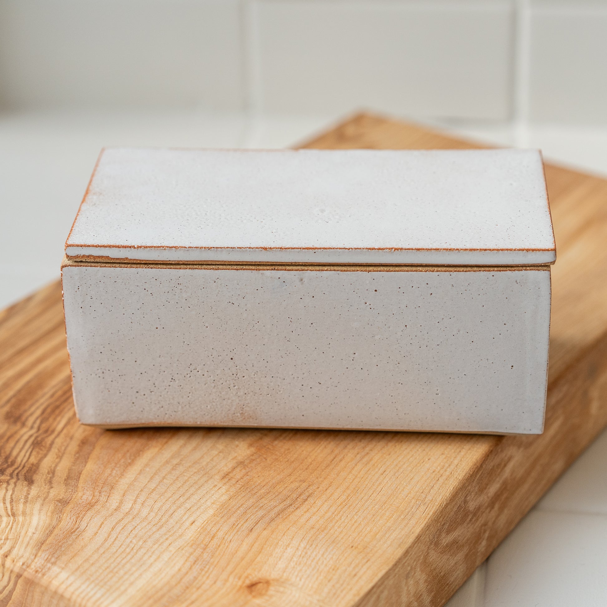Ballymorris Pottery | Rectangle Butter Dish | White