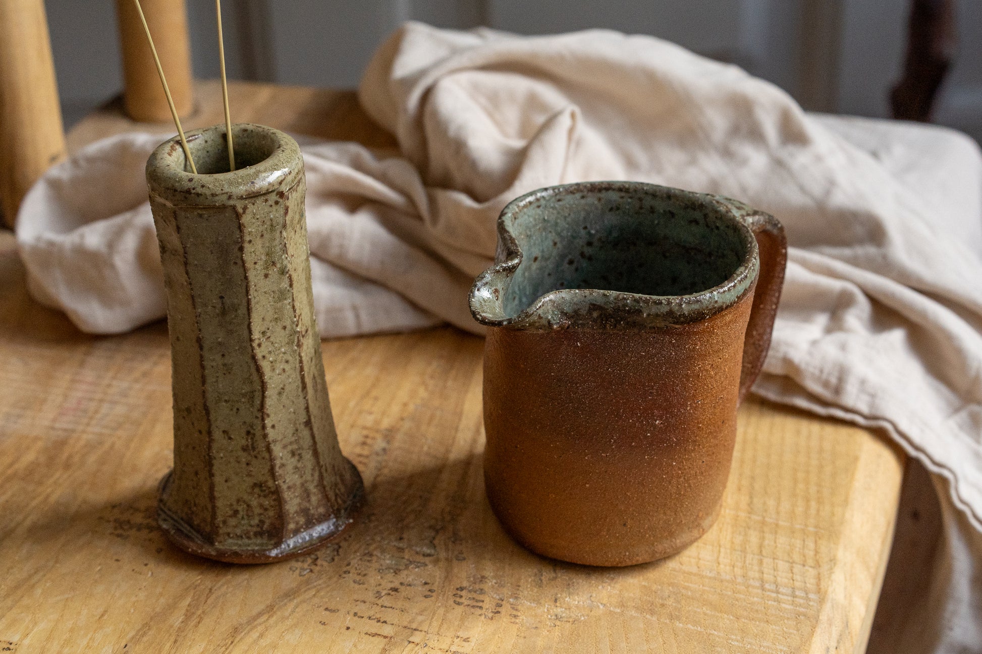 John Naughton Wood Fired Pottery | Small Faceted Vase