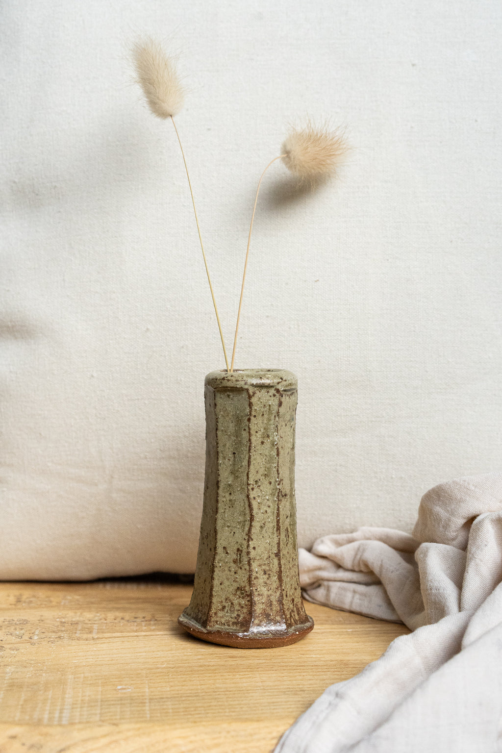 John Naughton Wood Fired Pottery | Small Faceted Vase