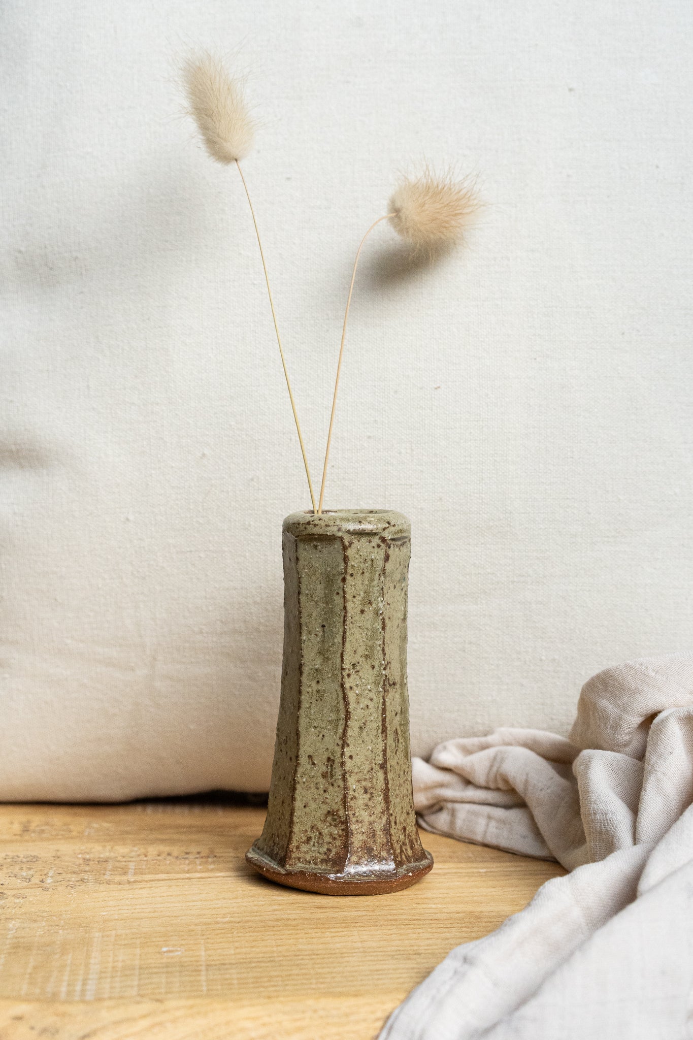 John Naughton Wood Fired Pottery | Small Faceted Vase