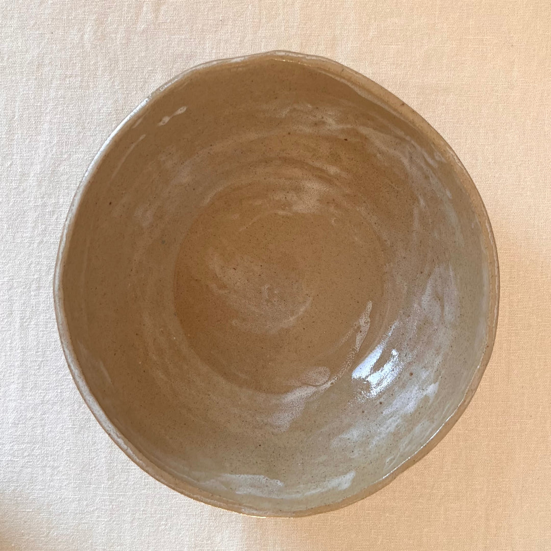 Laura Boyd Ceramics | Hand-built Stoneware Serving Bowl | Sand
