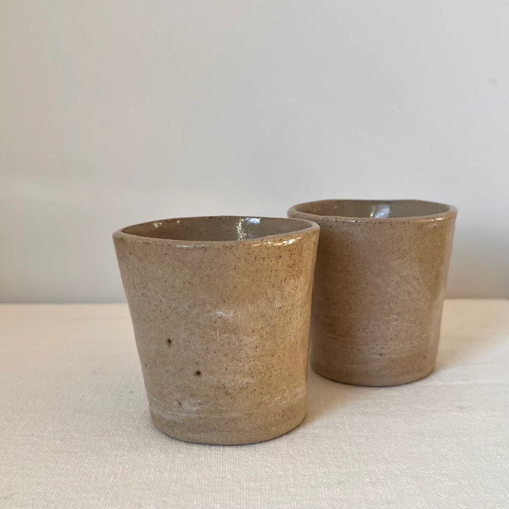 Laura Boyd Ceramics | Hand-built Stoneware Beaker | Sand