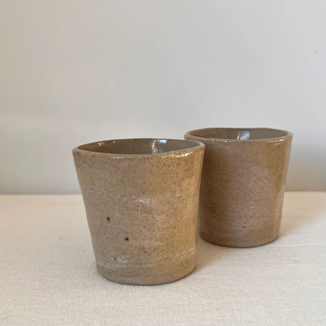 Laura Boyd Ceramics | Hand-built Stoneware Beaker | Sand