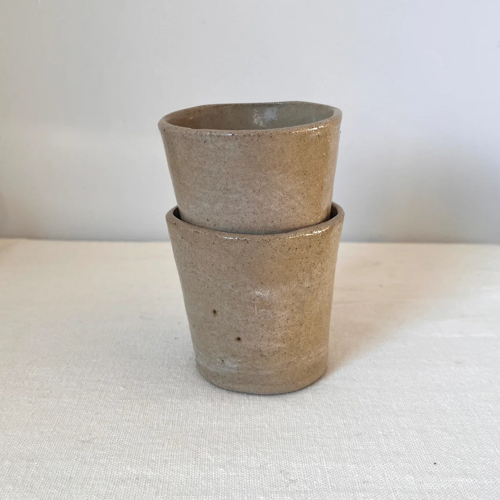 Laura Boyd Ceramics | Hand-built Stoneware Beaker | Sand