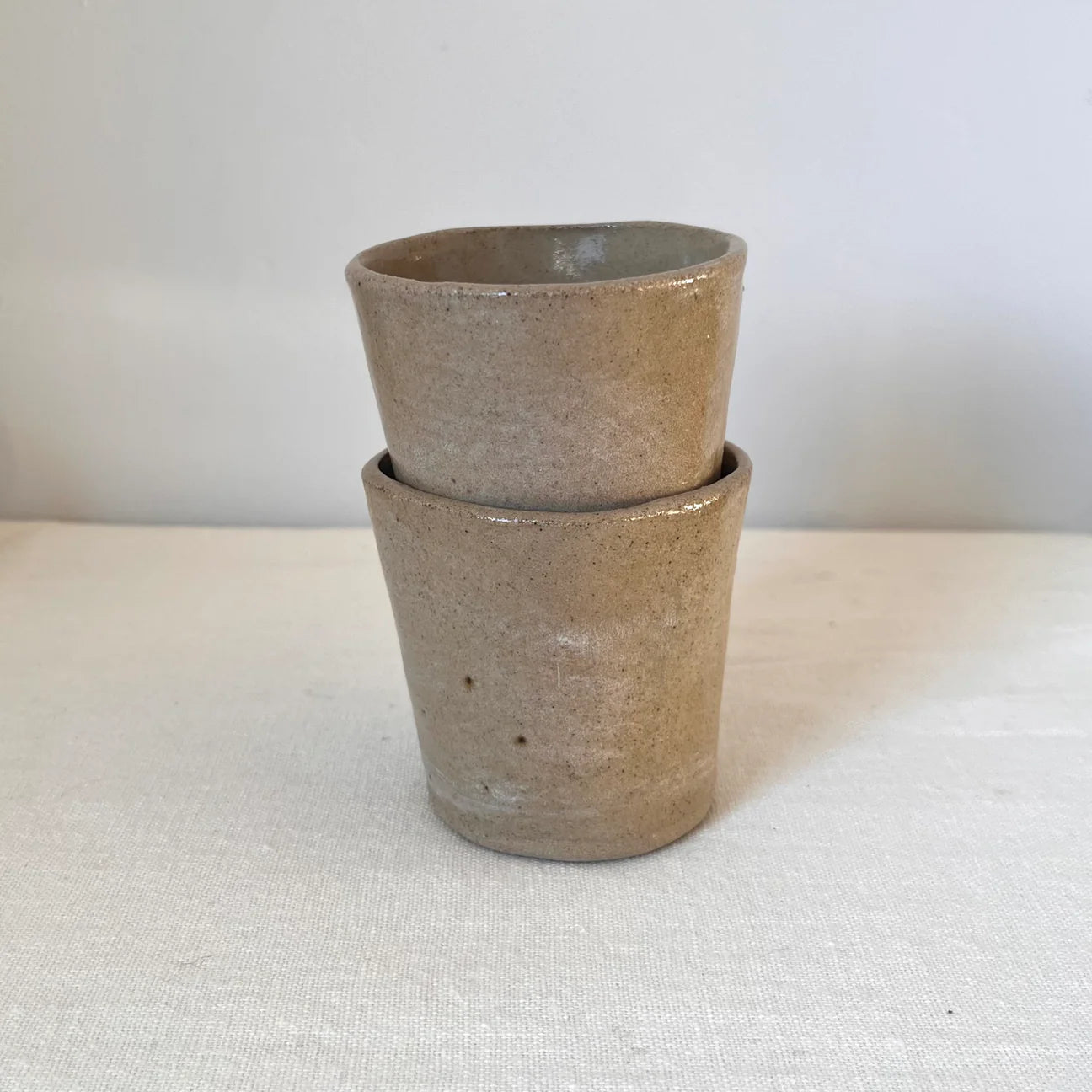 Laura Boyd Ceramics | Hand-built Stoneware Beaker | Sand