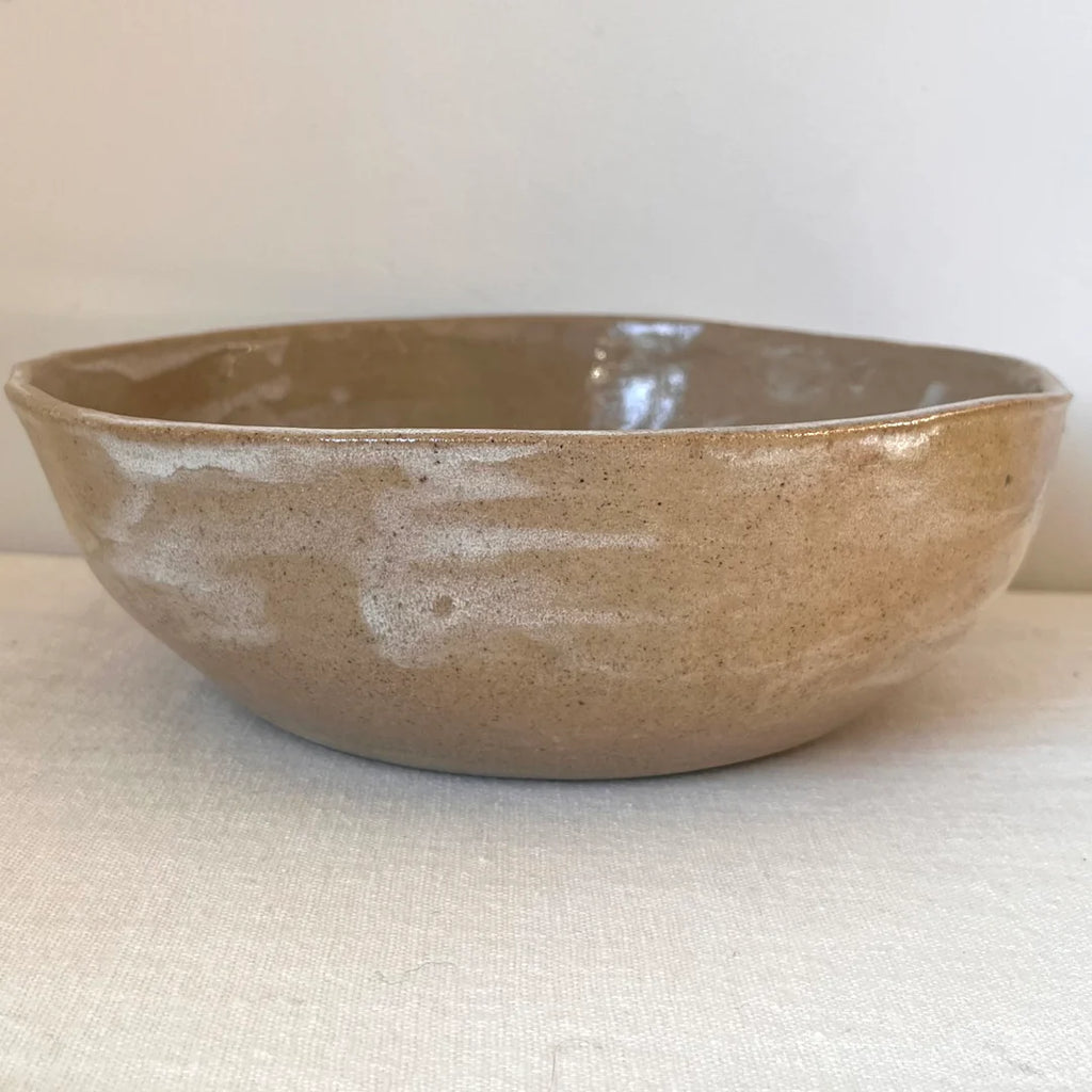 Laura Boyd Ceramics | Hand-built Stoneware Serving Bowl | Sand