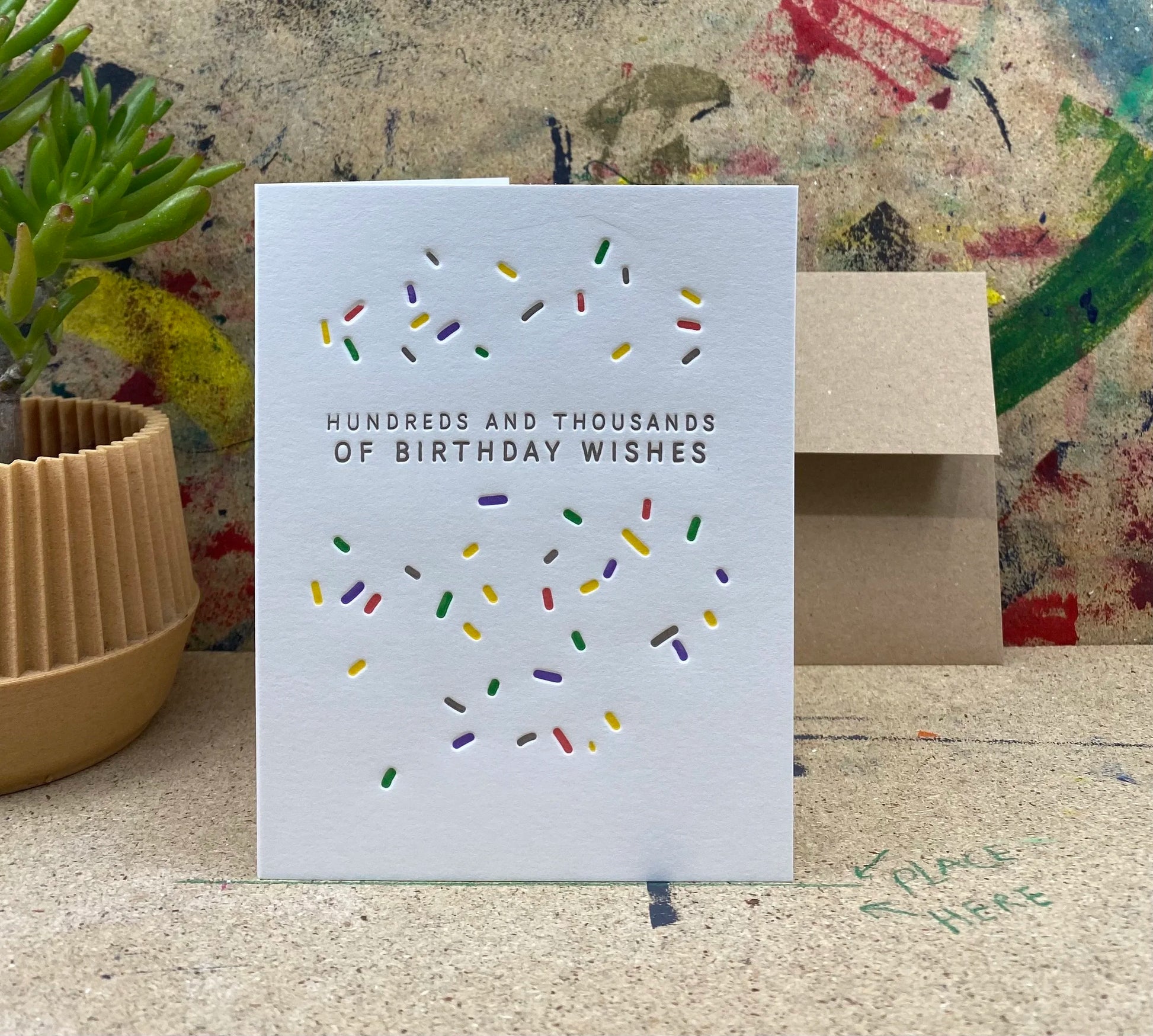 The Pear in Paper | 'Hundreds & Thousands' Letterpress Card