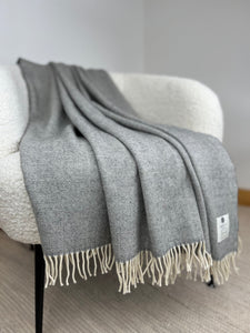 Merino Lambswool Blanket / Uniform Grey