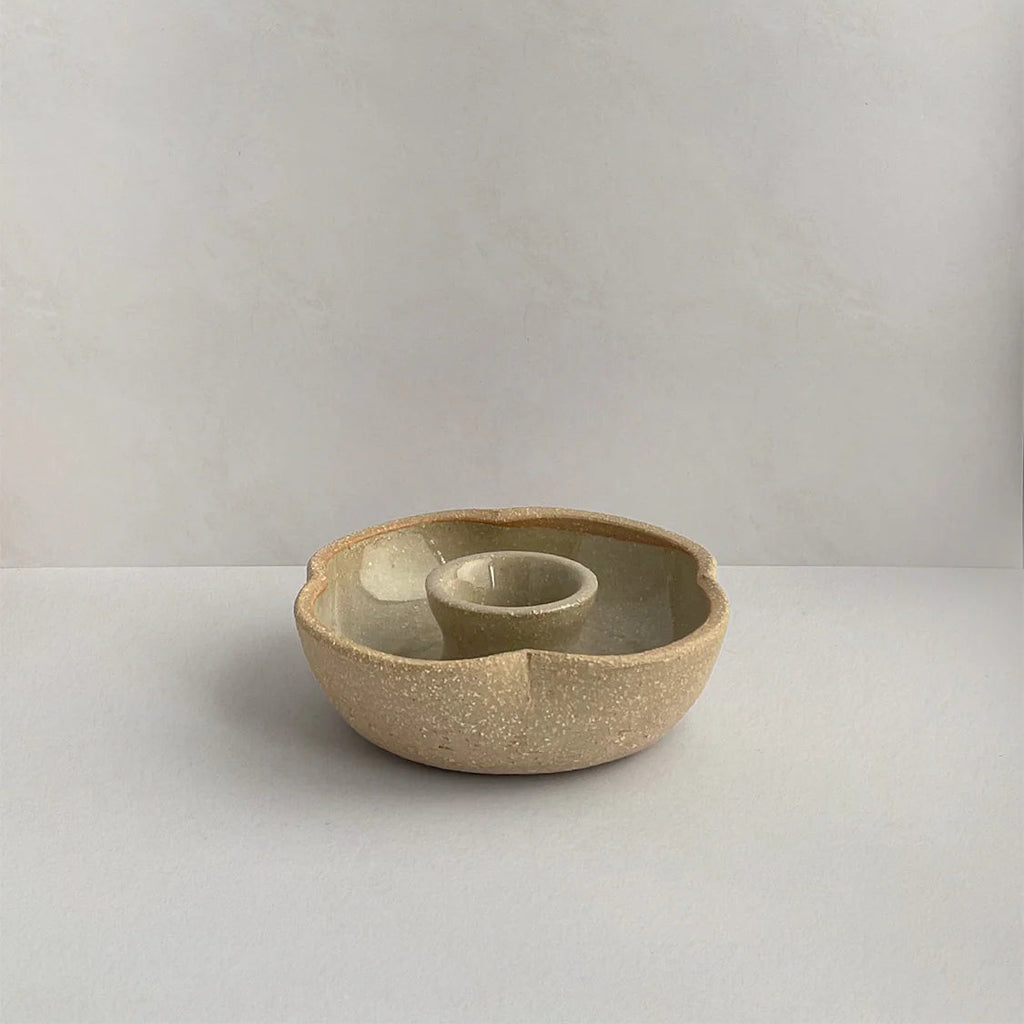 Finnerty Ceramics | Pinched Candle Holder | Natural
