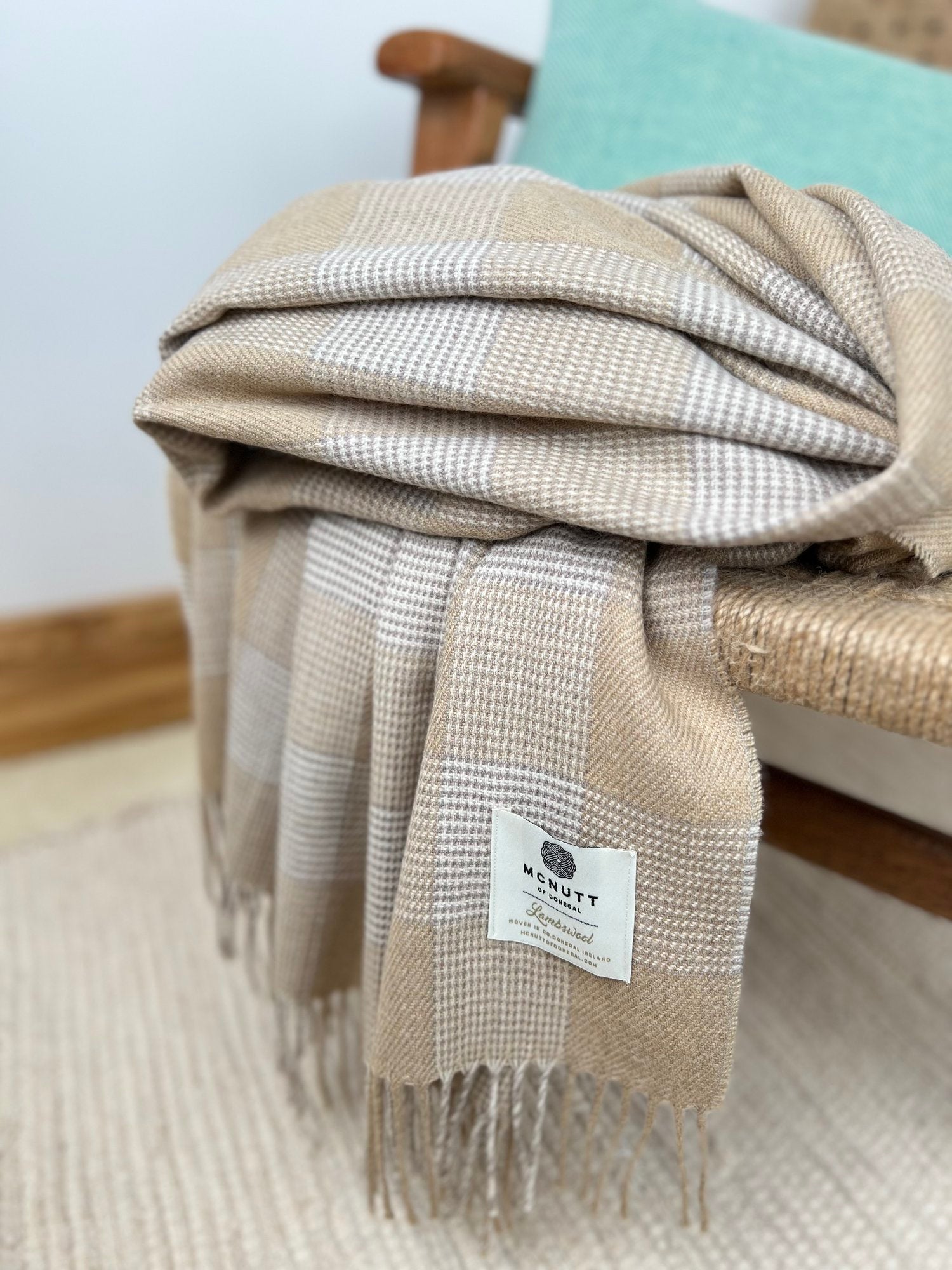McNutt of Donegal | Merino Lambswool Blanket | "Clodagh"