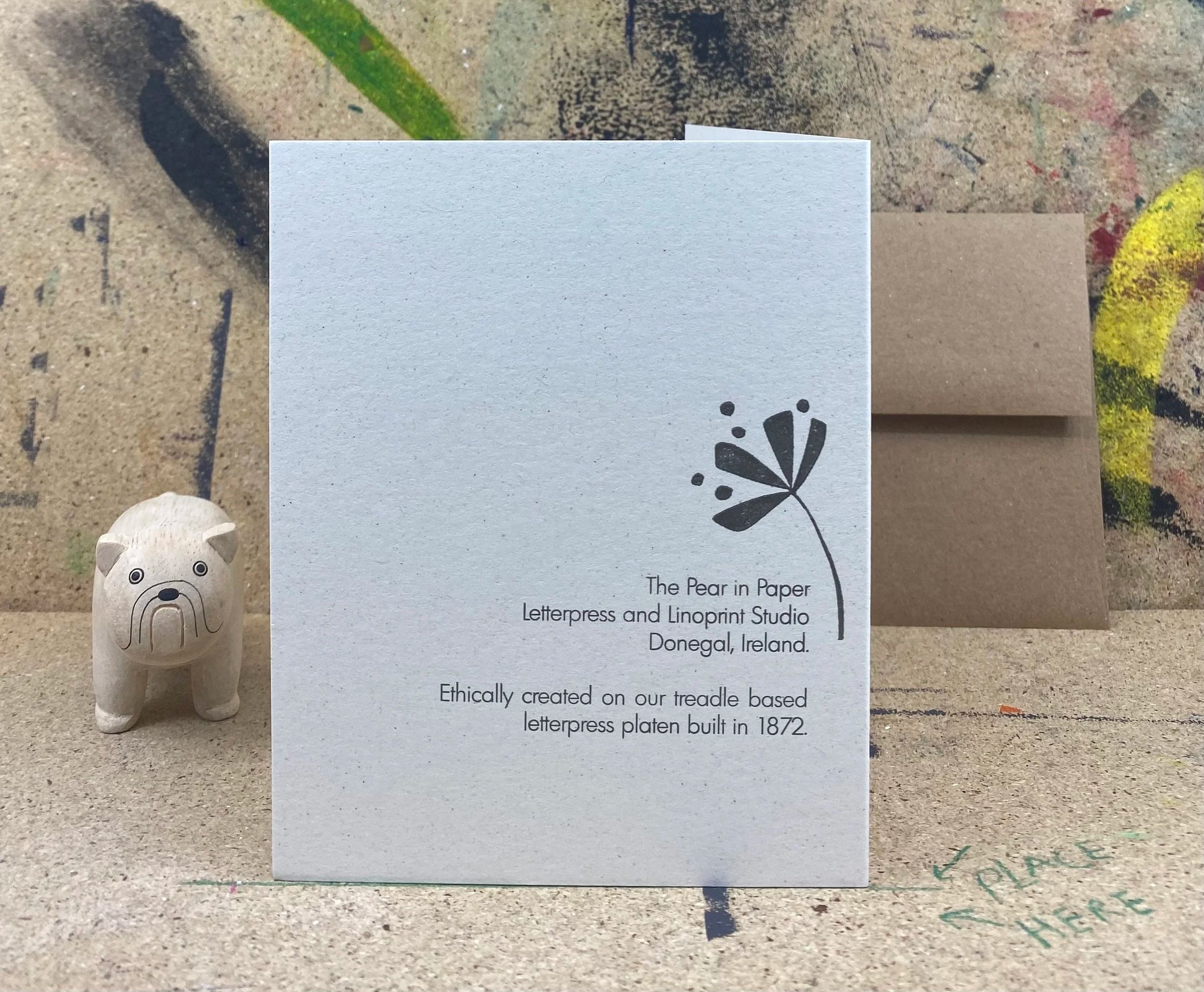 The Pear in Paper | 'Dahlia' Letterpress Card
