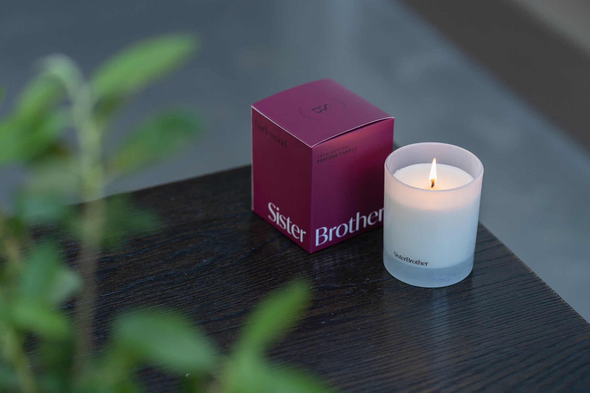 SisterBrother Candle | Dark Wood