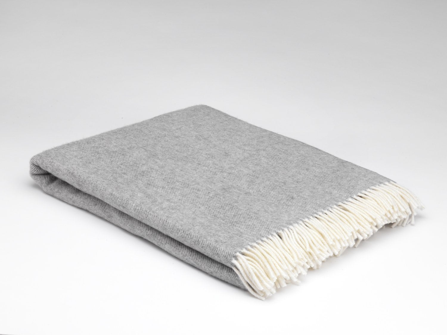 McNutt of Donegal | Merino Lambswool Blanket | Uniform Grey