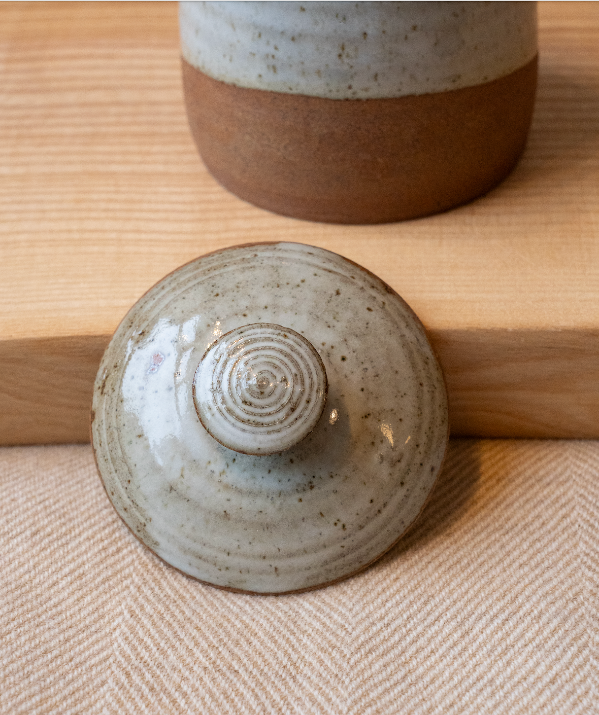Cloonmore Pottery | Hand-thrown Lidded Pot | Off White