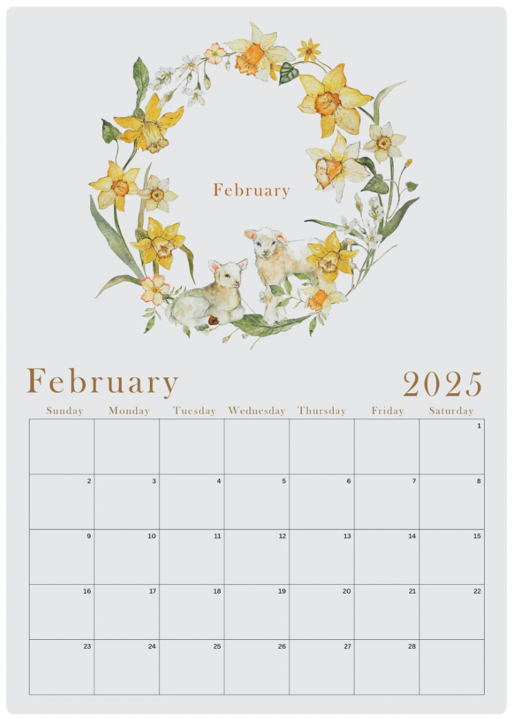 Lamb Little Calendar / 2025