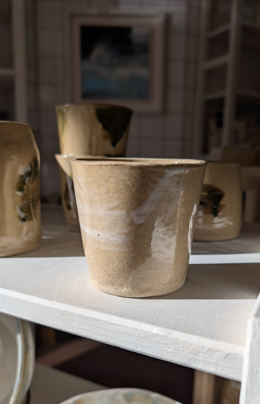 Laura Boyd Ceramics | Hand-built Stoneware Beaker | Sand