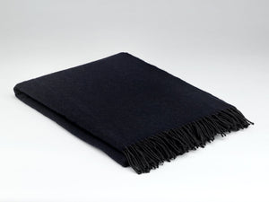 Merino Lambswool Blanket / Slate Navy