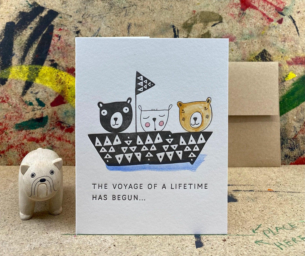 The Pear in Paper | 'Voyage of a Lifetime' Letterpress Card