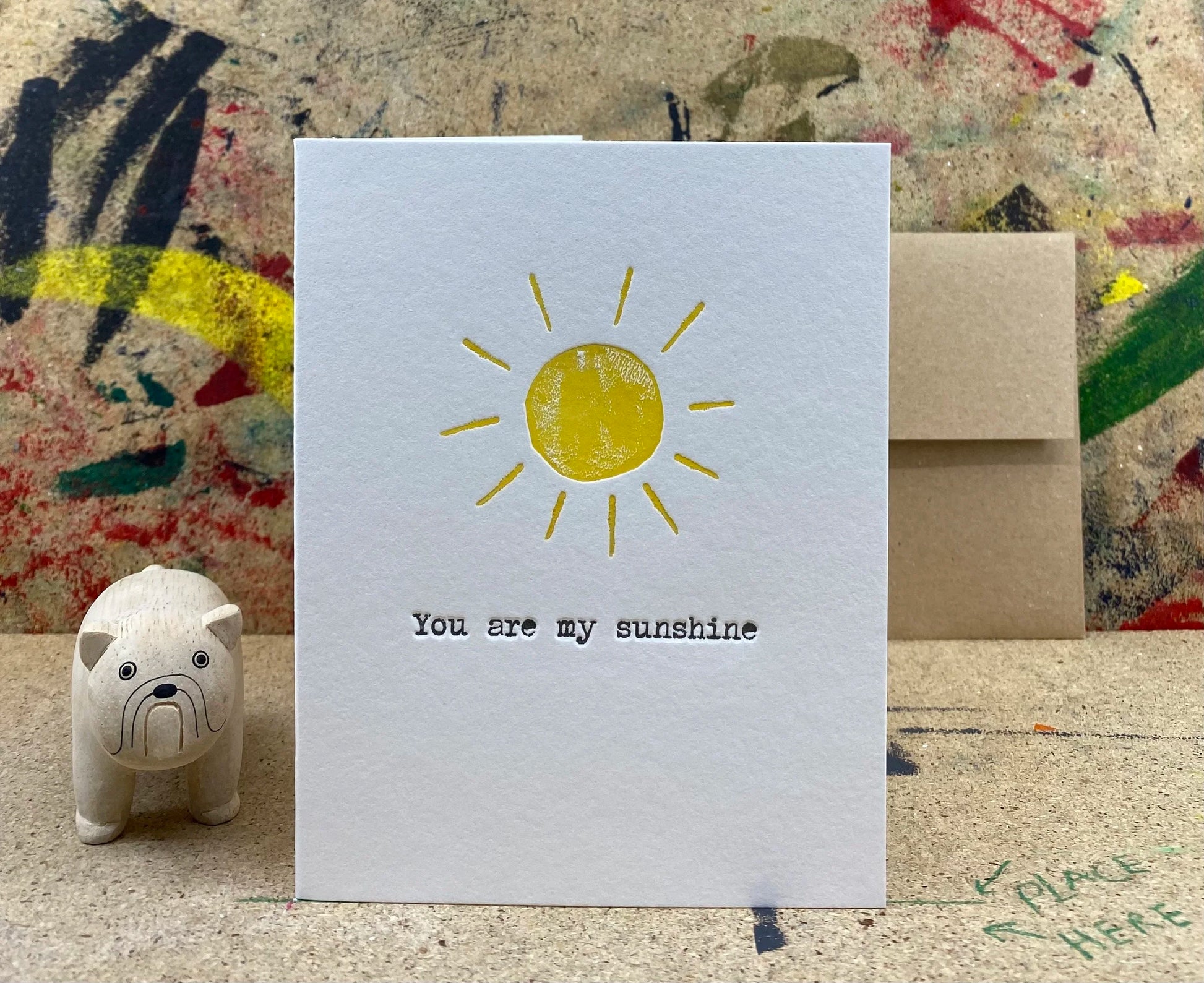 The Pear in Paper | "You Are My Sunshine" Letterpress Card