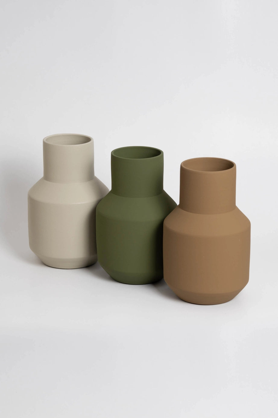 'Sado' Handmade Vase | Olive Green