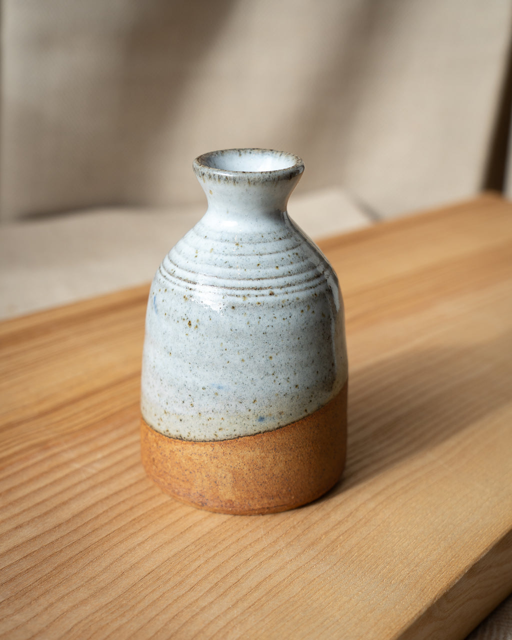 Cloonmore Pottery | Hand-thrown Bud Vase | Off White Flecked