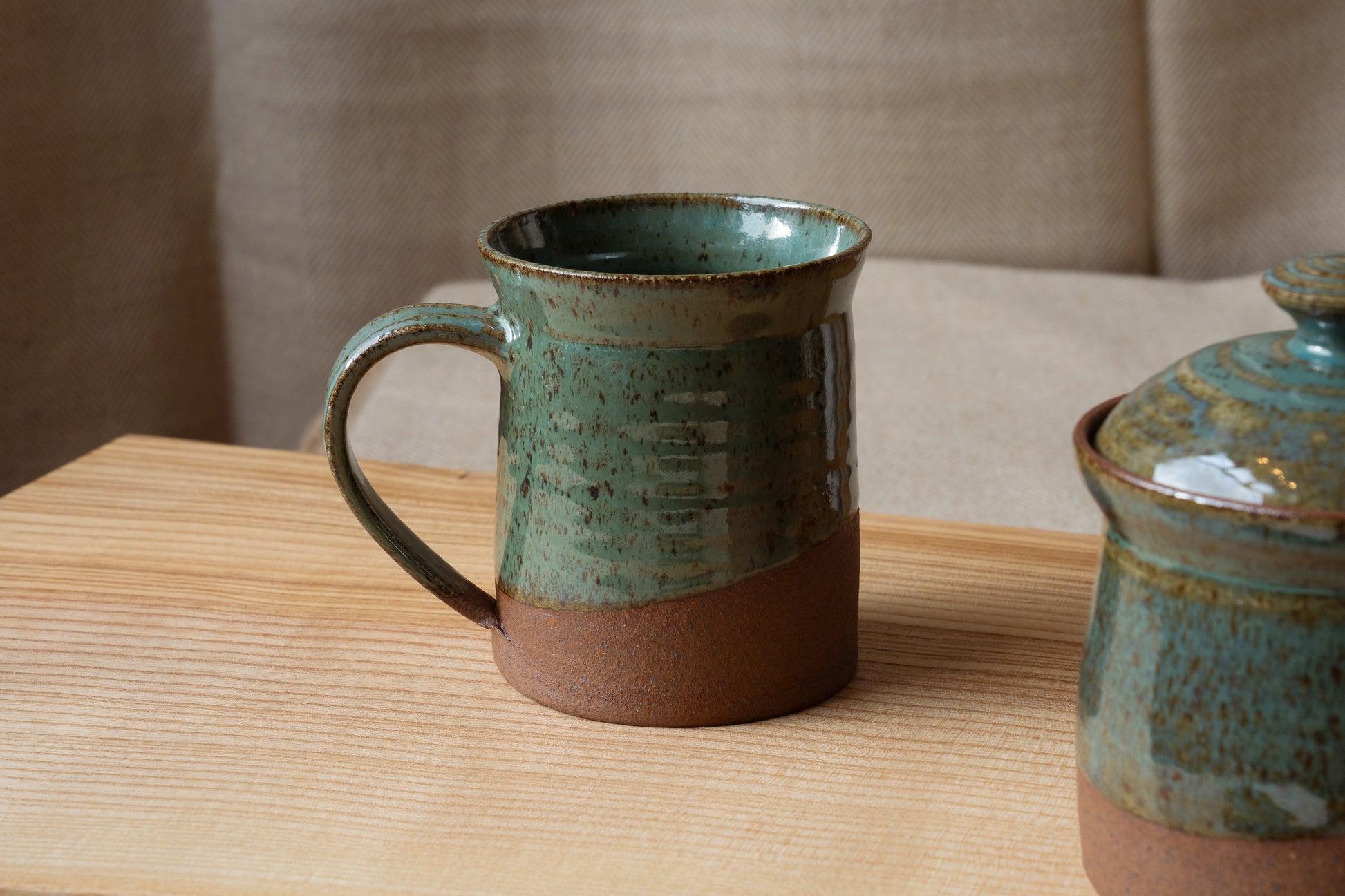 Cloonmore Pottery | Large Hand-thrown Mug | Rich Green