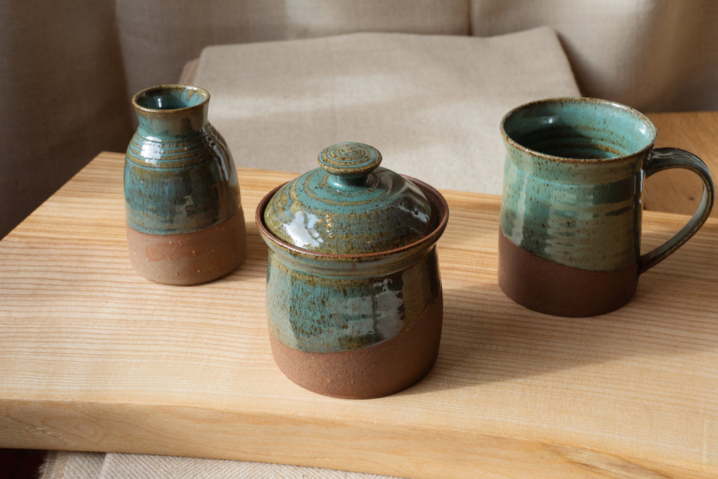 Cloonmore Pottery | Hand-thrown Lidded Pot | Rich Green