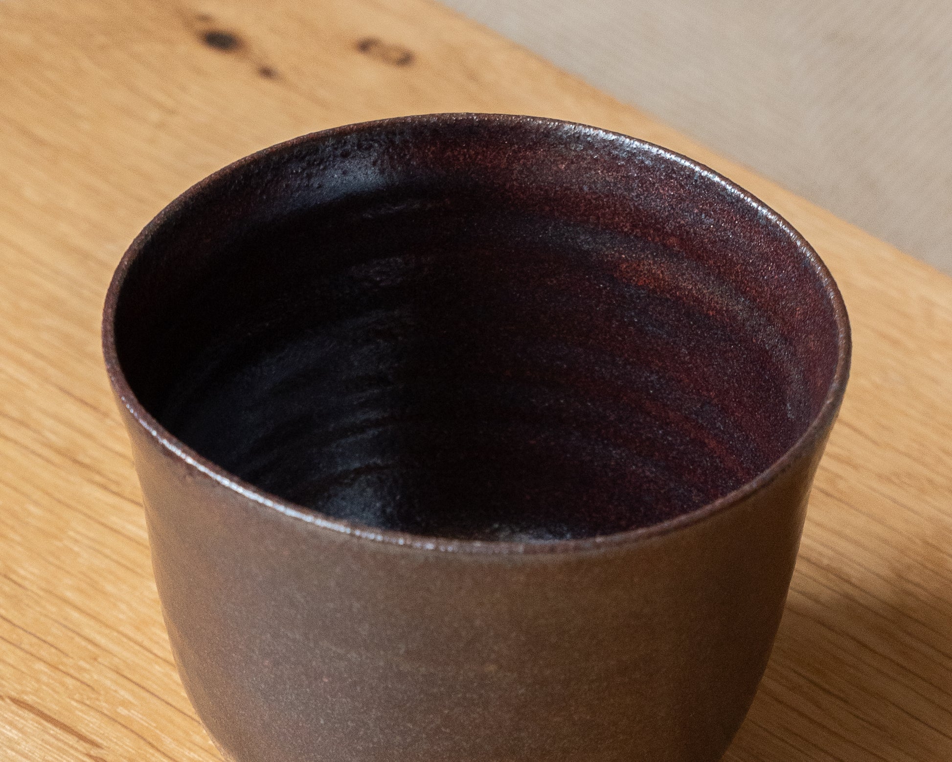 Cloonmore Pottery | Small Hand-thrown Cup | Dark Plum