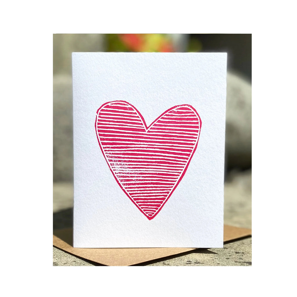 The Pear in Paper | 'Heart' Letterpress Card