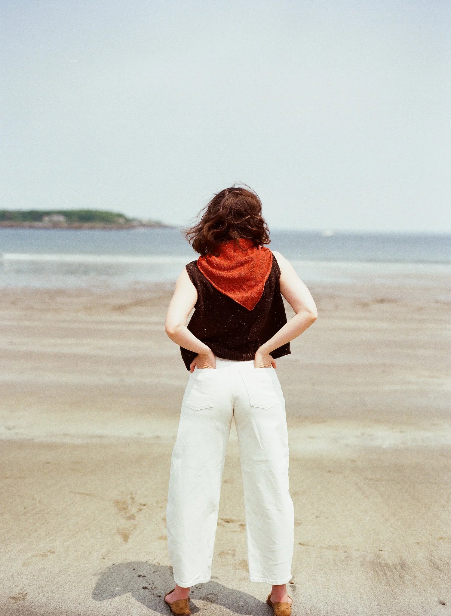 Studio Kelsey | Knit Bandana | Lobster Red